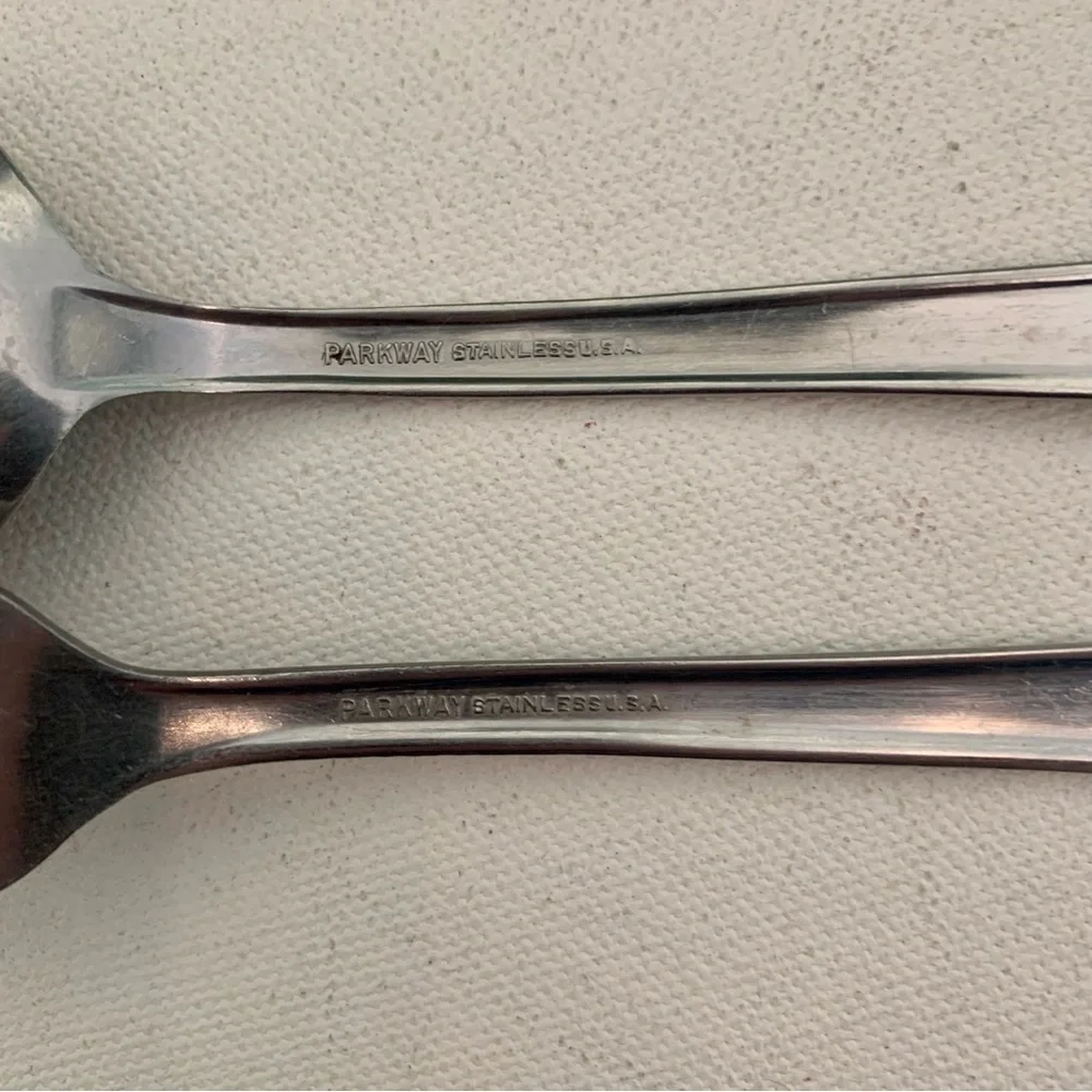 Parkway Stainless USA Dinner Spoon Fork Serving Flatware Silverware Lot Vintage
